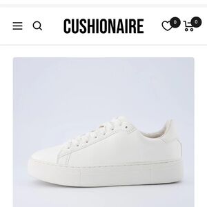 Cushionaire comfy white sneakers